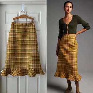 Anthropologie English Factory Plaid Skirt